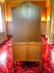 19century Louis XV Marquetry, Parquetry & Gold Gilded Bronze two tiered Cabinet