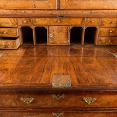 Queen Anne Trumeau Antique Walnut Oak United Kingdom Circa 1705 Original
