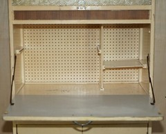 Cool Retro Original 1950’s English Kitchen Habberdashery Larda Cupboard Cabinet