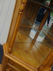 64407 Pine Country Corner China Cabinet Curio Shelf