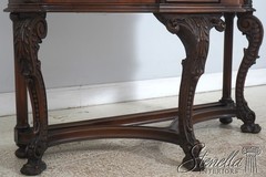 L73153: Vintage French Renaissance Carved Walnut China Cabinet