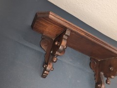 Mahogany Wall Shelf Edwardian Art Deco Plate Display 23.5″