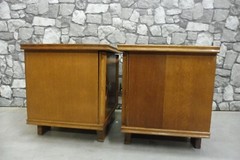 Wooden Mid Century Vintage Bedside Cabinets pair Bedside Table Restored
