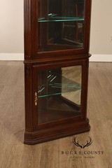 Ethan Allen Georgian Court Collection Corner Curio Display Cabinet