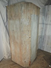 Antique Primitive Corner Cupboard Cabinet Panel 4 Door Pine Rustic