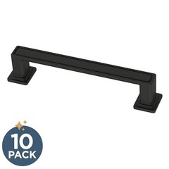 Franklin Brass 10 Pack Matte Black Cabinet Handles 3-3/4 inch (96mm) for