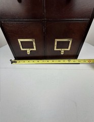 Vintage Style Card Catalog Cabinet 6 Drawer Wood Apothecary Storage Organizer