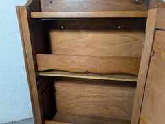 Vintage Rustic Country Wood Wall Medicine Apothecary Cabinet Shelf Mirror Door
