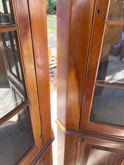 Vintage Pair of Cherry Hinkle Harris Corner Cupboards