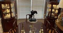 Pair of Drexel New Travis Court Mahogany Corner China Cabinets 1954…#1 &￼2
