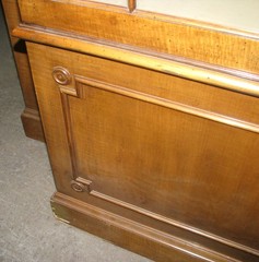 Antique Carved Solid Maple China Closet