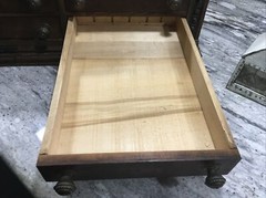 Antique “CLARK’S ONT” Oak Spool Cabinet, 4 Drawers, Slant top desk.  EXC COND