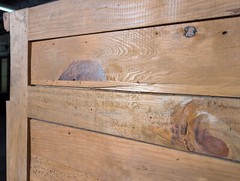 Antique Hoosier Cabinet, Kitchen Drawers, Rustic Pine, Knotted Wood, Iron Hinges