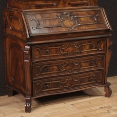 Lombard trumeau bureau double body furniture 20th century antique style desk