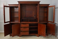 F65808EC: Mahogany Large 3 Section TV Entertainment Bookcase Unit