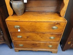 Antique Federal Style Step Back Cupboard