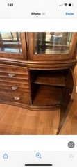Vintage Bernhardt China Cabinet – Solid Mahogany Wood, Elegant Traditional Style