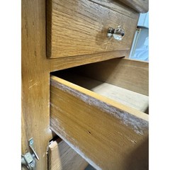 Antique Sellers Hoosier Cabinet c1920 Quarter Sawn Oak Tambour Enamel Counter