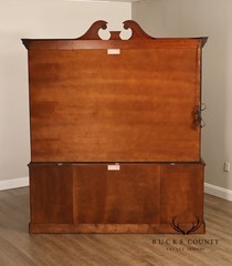 Henkel Harris Chippendale Style Mahogany China Cabinet Breakfront