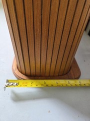 Vintage HTF Mid Century Eppco Enterprises Teak Tambour Door Wall Mount Cabinet