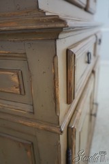 70896: WOODLAND Large Country Distressed Painted Cabinet