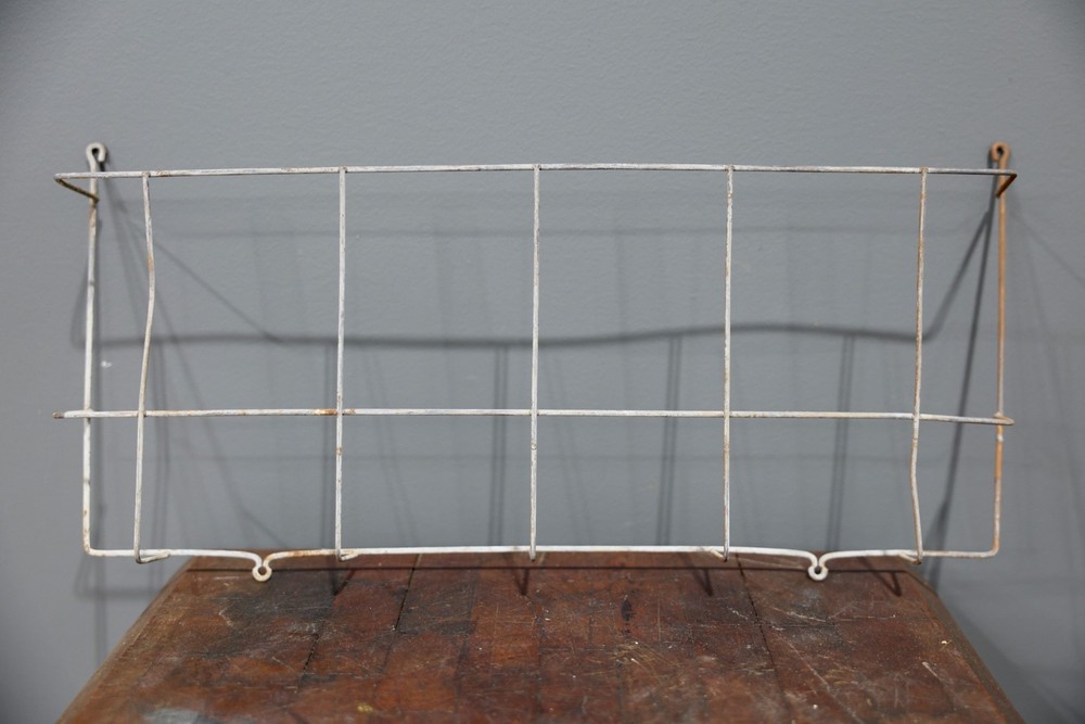 Vintage Antique Sellers Hoosier Cabinet Cookbook Holder Metal Wire Magazine Rack