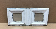 VTG 5×11 Multi Double White 3″ Photo Tin Ceiling Metal Picture Frame Old 646-26B
