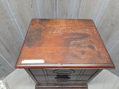 rare antique 1800’s hand made painted National Cabinet file letter cabinet box