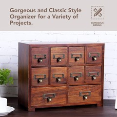 Traditional Card Catalog Solid Wood Small Chinese Medicine Small Curio Cabinet l
