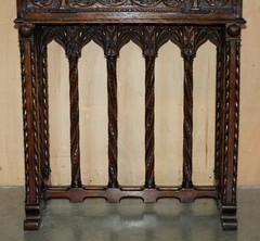 LOVELY ORNATELY CARVED 18TH CENTURY SPANISH CABINET ON STAND WITH HIDDEN STORAGE