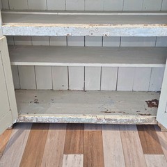 Antique English Primitive Original Paint Farmhouse Pantry Cupboard Cabinet Fir