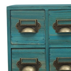 12 Drawers Vintage Tabletop Apothecary Storage Box Library Card Catalog Cabinet