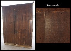HUGE Primitive Pine Tobacco Liquor 2 PC Massive Cabinet 102″ H Backbar Companion