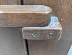 Antique Early 1900s DRY SINK Wash Basin PRIMITIVE Hinges , Hardware & Latches