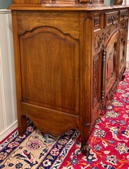 Antique French Buffet Sideboard Server Cupboard Panetiere Highly Carved Oak