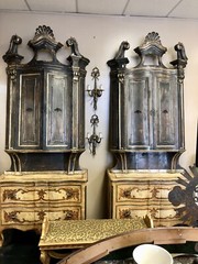 18TH CENTURY PAIR VENETIAN POLYCHROME CABINETS