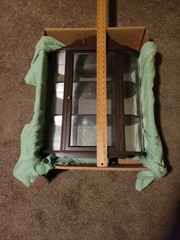 1940’s small curved curio cabinet