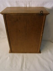 Antique German Art Nouveau Carved Wood Wall Cabinet Poker Work #<