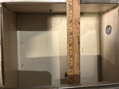 Vintage Metal Age Deco Simmons Furniture 1 Drawer Cabinet Side Table 22×14.5×13″