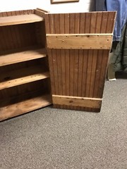 ANTIQUE VTG PRIMITIVE KITCHEN BEADBOARD WALL JELLY CABINET 2 SHELVES 40 X 48”