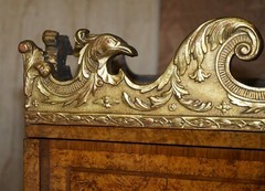 IMPORTANT ANTIQUE GEORGE II CIRCA 1740 MULBERRY WOOD GILTWOOD DRINKS CABINET