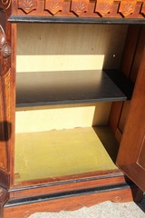 Spectacular Walnut Victorian Credenza Cabinet with Fabulous Marquetry Inlay