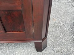 Antique Cherry 2 part corner cupboard cabinet original surface 1820 Pa 16 Light