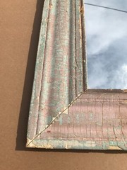 Salvaged Wood Harlem Moulding Shabby 21″ x 27″ Pink/Blue Mirror Old 463-23B