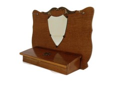 small hanging Cabinet for keys Hallway Coat rack Wood Antique Shaving Combs Cabi