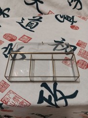 Brass and Beveled Glass Curios Display Cabinet