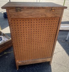 Antique White Clad Simmons Hardware Co Icebox Cabinet Side Table Storage Chest