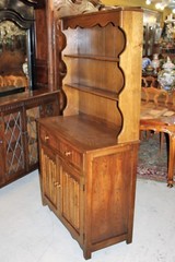 English Oak Wood Brothers Cabinet / Welsh Cabinet / Display Plate Rack