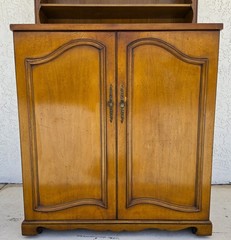 1930s Karges Country French Walnut Pullout Folding Service Bar