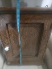 Antique Oak Apothecary cabinet furniture Porcelain Knob